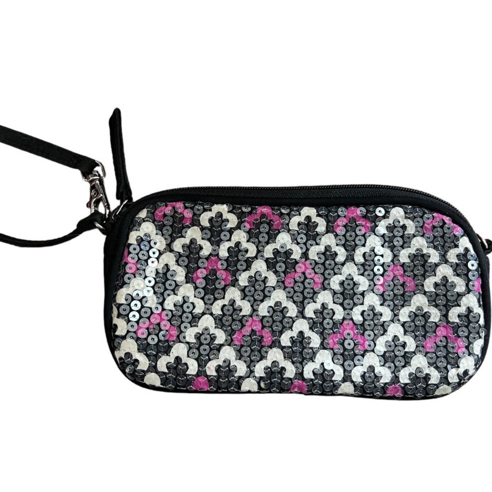 Vera Bradley Wristlet Canterberry Magenta Sequin